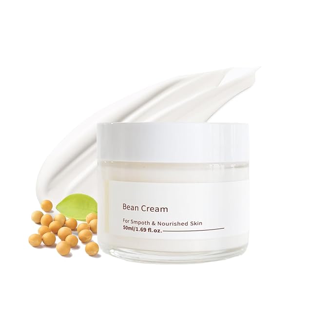 Bean Cream - Korean Moisturizer for Face with Intense Hydration, Pore Care and Sebum Control, Non-Sticky Formula for Smooth and Nourished Skin, 1.69 fl.oz / 50ml (1)