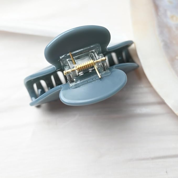 Handmade Celluloid Acetate French Design Barrettes Tortoise Shell Claws Hair Claw Luxury Fashion Accessories Hair Clip for Women (mist blue)