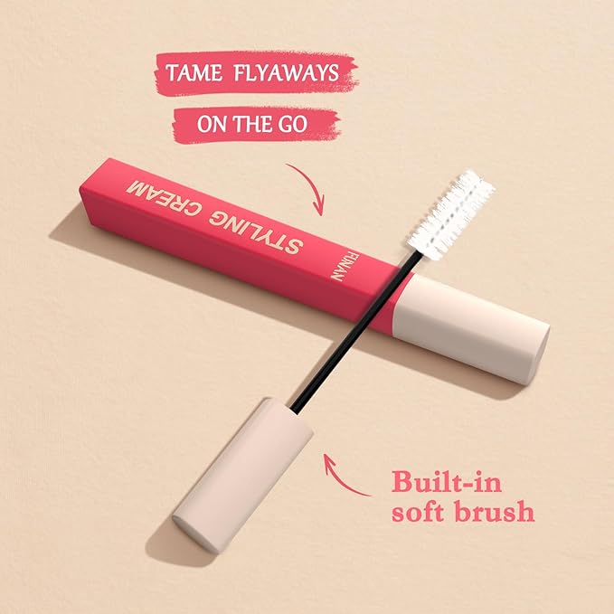 FUNAN Hair Cactus Fruit 3-in-1 Styling Cream with Taming Wand, Frizz Control, Edge Styling for All Hair Types, No Flaking Formula, Slick Back Hair Styling (pack of 2)