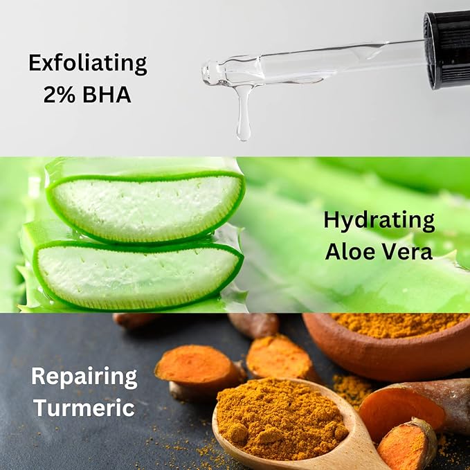 Mens Face Mask Skin Care Kit (6 Pack) - Turmeric Anti-Acne, Aloe Vera Soothing & 2% BHA Salicylic Acid Sheet Mask - Skin Care for Men Face Masks for Hydrating, Brightening & Refining Pores