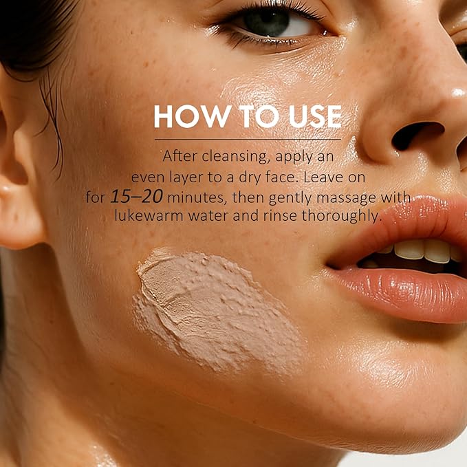 Warming Clay Facial Mask for Deep Pore Cleansing – Self-Heating Mud Mask for Face, Purifying & Pore-Refining Treatment, Helps Remove Blackheads, Improves Skin Texture, Spa-Like Care, 4.94Oz