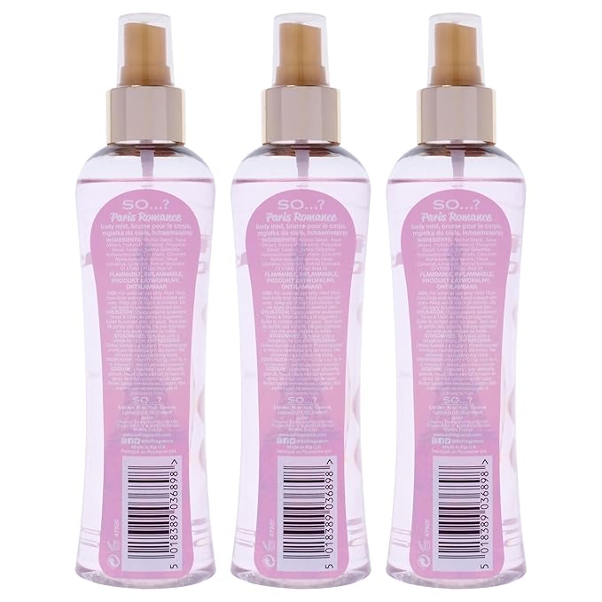 So...? Paris Romance Body Mist for Women - 6.9 oz Body Mist - Pack of 3