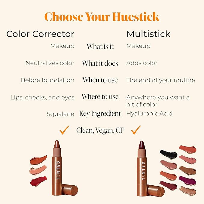 Live Tinted Huestick Multistick: Eye, Lip, & Cheek All in One Makeup Stick with Hyaluronic Acid, Squalane, Twistable Crayon Design, Vegan Formula, Made for a Creamy Blendable Feel, Found 3g / 0.1oz