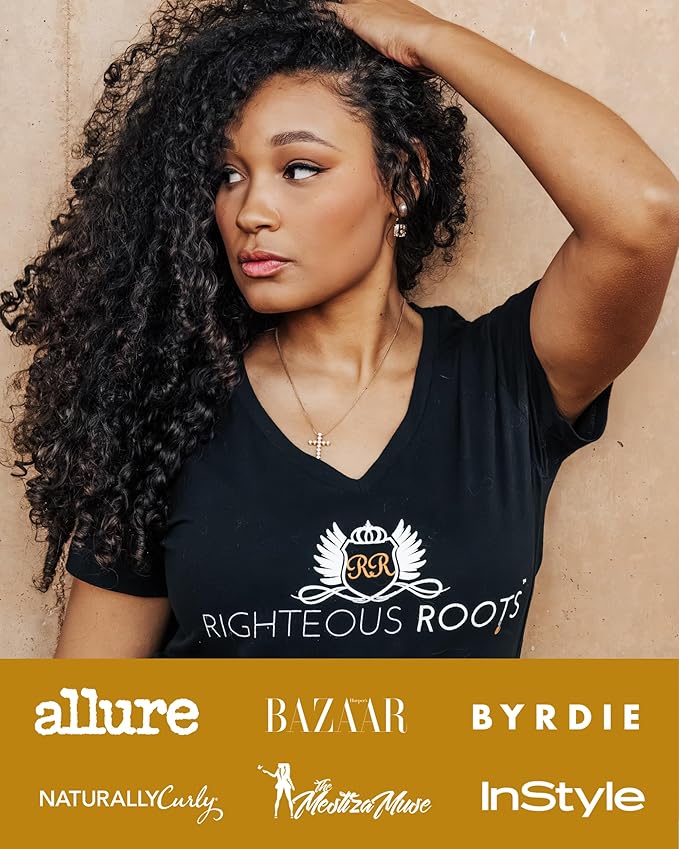 Righteous Roots Hair Oil for Hair Growth, Anti Frizz and Thickener (4 fl OZ, Pack of 2) - Best for Beard, Curly, Wavy and Natural Hair