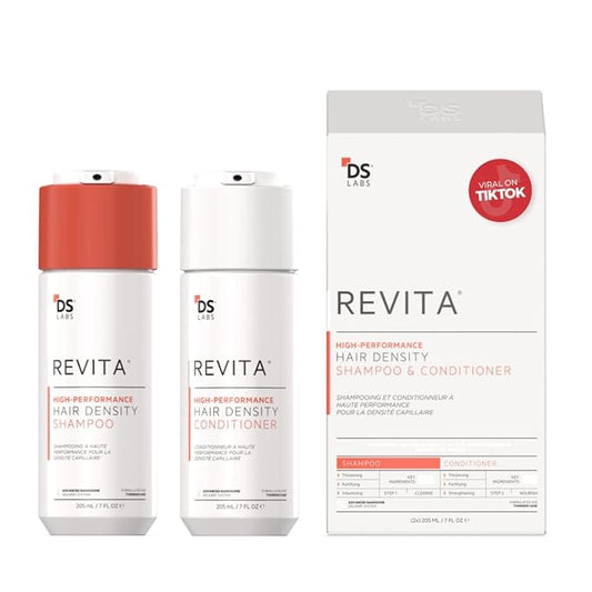 DS Labs Revita Shampoo & Conditioner Kit, 205 mL - Two-Step Scalp Care System for Fuller-Looking, Volumized Hair, Lightweight Hydration, Sulfate & Silicone Free, Color Safe, For Men & Women