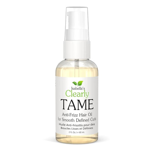 TAME Anti Frizz Smoothing Hair Styling Oil | Sulfate Free Leave In Hair Serum to Control Frizz, Add Shine for Curly, Frizzy, Dry Hair for Adults + Kids | Natural Hair Product Made in USA