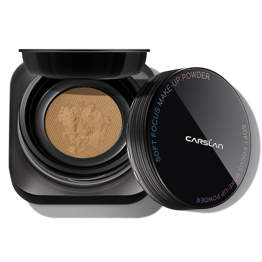 CARSLAN 1.0 Soft Focus Loose Setting Powder, Waterproof, Matte, Oil Control, Shine Free, Talc-Free Face Powder Makeup, 24H Longwear Finishing Powder, G01