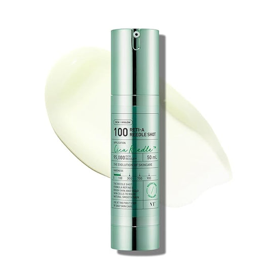 VT COSMETICS Reti-A Reedle Shot 100 Serum with Retinol (Vitamin A) & Repairing Exosome Microneedling Formula, Korean Skin Booster, 1.69 fl oz(50ml)