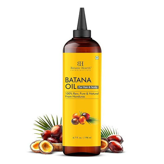Botanic Hearth Batana Oil for Hair & Scalp – 100% Raw, Pure & Natural from Honduras, Nourishing Hair Growth & Scalp Care Oil – 6.7 fl oz / 198 ml