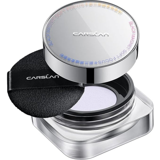 CARSLAN 1.0 Soft Focus Loose Setting Powder, Lightweight, Matte, Oil Control, Shine Free, Talc-Free Face Powder Makeup, 24H Longwear Finishing Powder, 03 Blue Purple For Sensitive
