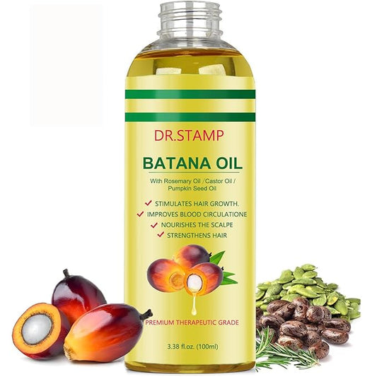 Batana Oil for Hair Growth & Scalp Care – 4-in-1 Liquid Batana Oil with Rosemary, Castor & Pumpkin Seed Oil – Strengthens, Moisturizes & Revitalizes Dry, Damaged Hair (1 Pack)