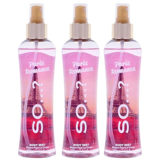 So...? Paris Romance Body Mist for Women - 6.9 oz Body Mist - Pack of 3
