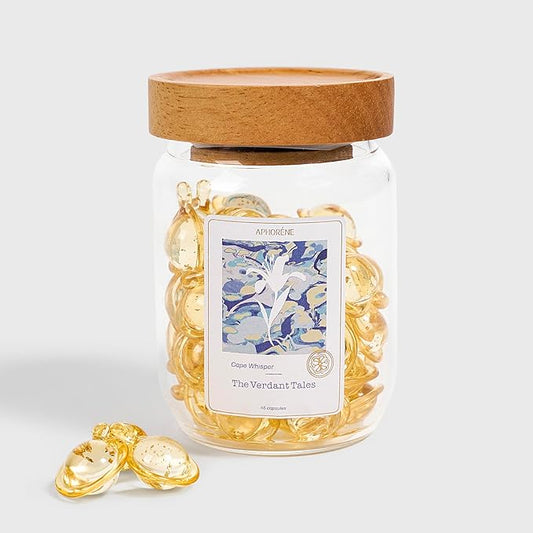 Hair Treatment Oil Capsules for Frizzy or Damaged Hair – Lightweight Leave-In Serum with Vitamins & Freesia Scent, Shine Booster, 45 Capsules